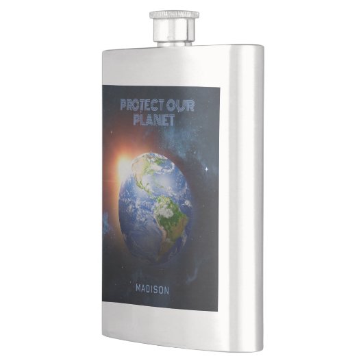 Aangepaste tekstplaneet Aarde Flacon (Links)