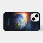Aangepaste tekstplaneet Aarde iPhone Hoesje (Achterkant horizontaal)