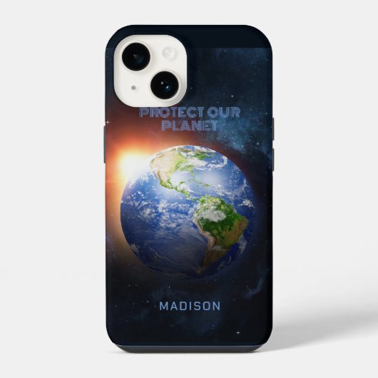 Aangepaste tekstplaneet Aarde iPhone Hoesje (Achterkant)