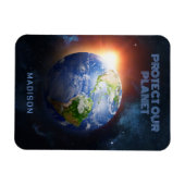 Aangepaste tekstplaneet Aarde Magneet (Horizontaal)