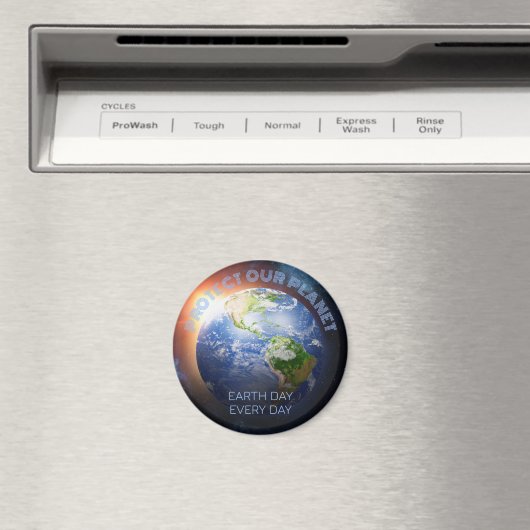 Aangepaste tekstplaneet Aarde Magneet (Insitu (Vaatwasser))