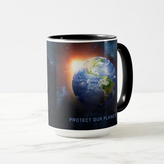 Aangepaste tekstplaneet Aarde Mok (Voorkant rechts)