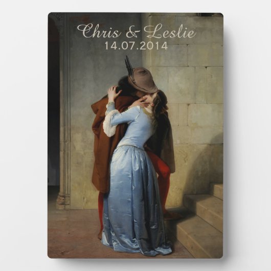 Aangepaste tekstplaquette Kiss / Il Bacio Fotoplaat (voorkant)