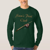 Aangepaste tekstpool Billiards Green T-shirt (Voorkant)