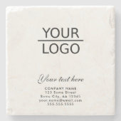 Aangepaste tekstpromotie toevoegen aan Logo Stenen Onderzetter (Voorkant)