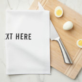 Aangepaste tekstpromotie toevoegen aan Logo Theedoek (Quarter Fold)