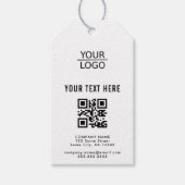 Aangepaste tekstpromotie voor Logo QR-code toevoeg Cadeaulabel (Voorkant)