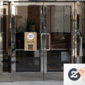 Aangepaste tekstpromotie voor Logo QR-code toevoeg Raamsticker (Kantoordeur)