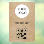 Aangepaste tekstpromotie voor Logo QR-code toevoeg Raamsticker (Vel 3)