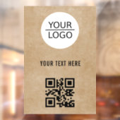 Aangepaste tekstpromotie voor Logo QR-code toevoeg Raamsticker (Vel 2)
