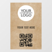 Aangepaste tekstpromotie voor Logo QR-code toevoeg Raamsticker (Vel)