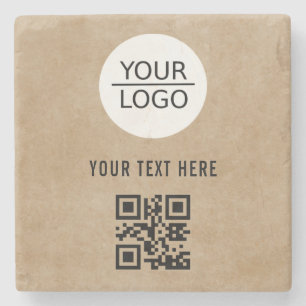 Aangepaste tekstpromotie voor Logo QR-code toevoeg Stenen Onderzetter