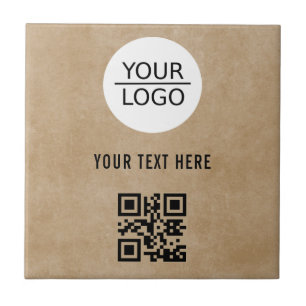 Aangepaste tekstpromotie voor Logo QR-code toevoeg Tegeltje
