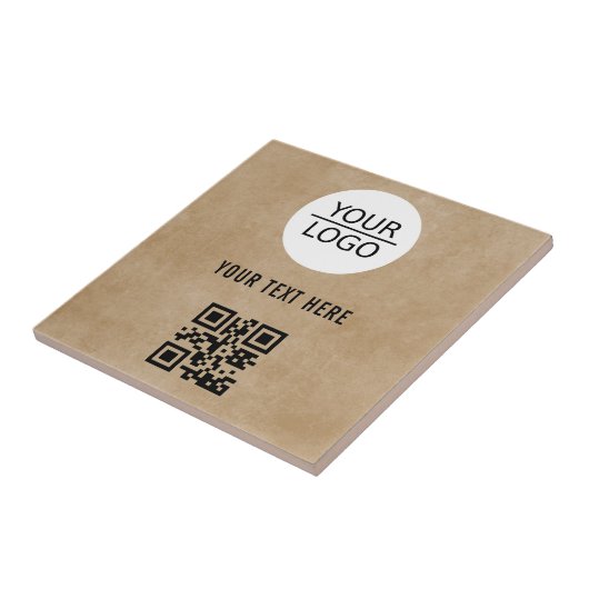 Aangepaste tekstpromotie voor Logo QR-code toevoeg Tegeltje (Zijkant)