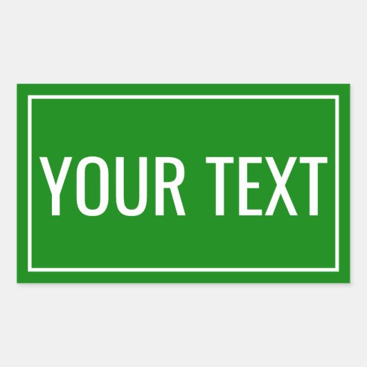 Aangepaste tekstrechthoek Stickers voor kantoorben (Voorkant)