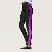 Aangepaste tekstreep zwart leggings (Links)