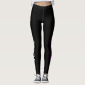 Aangepaste tekstreep zwart leggings (Voorkant)