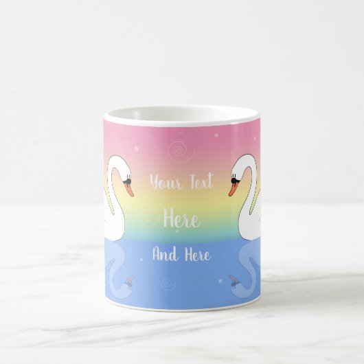 Aangepaste tekstregenboog koffiemok (Center)