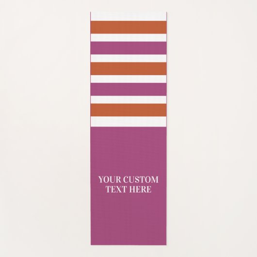 Aangepaste tekstrepspatroon yoga mat (Voorkant)