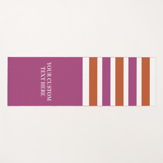 Aangepaste tekstrepspatroon yoga mat (Voorkant (horizontaal))