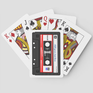 Aangepaste tekstretro- muziekcassettes, pokerkaarten