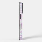 Aangepaste tekstretro paars monogram Case-Mate iPhone case (Achterkant / Rechts)