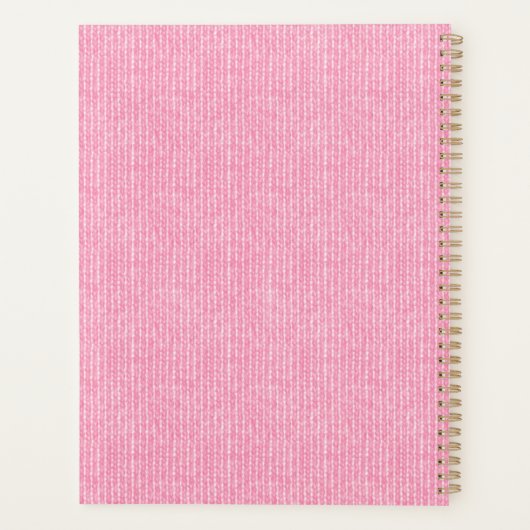 Aangepaste tekstroze kit geïnspireerd planner (Achterkant)