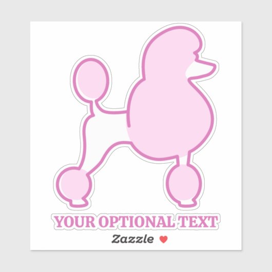 Aangepaste tekstroze roezels sticker (Vel)