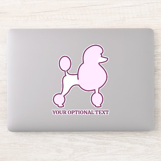 Aangepaste tekstroze roezels sticker (Computer)