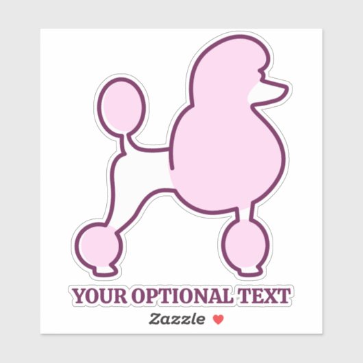 Aangepaste tekstroze roezels sticker (Vel)