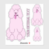 Aangepaste tekstroze roezels sticker (Vel)