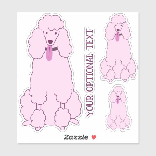 Aangepaste tekstroze roezels sticker (Vel)