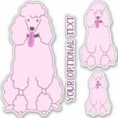 Aangepaste tekstroze roezels sticker (Voorkant)