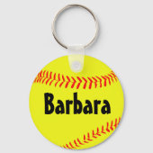 Aangepaste tekstruimte Softball Player/Team Keyrin Sleutelhanger (Voorkant)