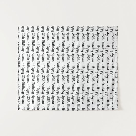 Aangepaste tekststap en verbindingsbanner herhalen wandkleed (Voorkant (horizontaal))