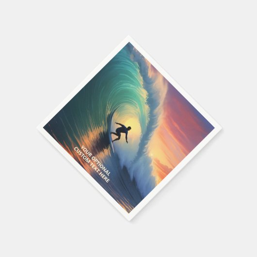 Aangepaste tekstsurfer servet (Hoek)