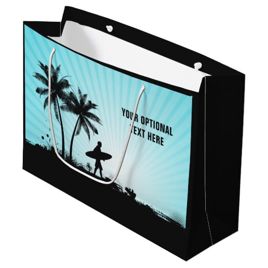 Aangepaste teksttas met grote cadeaus voor doorvoe large cadeautasje (Voorkant Gekanteld)