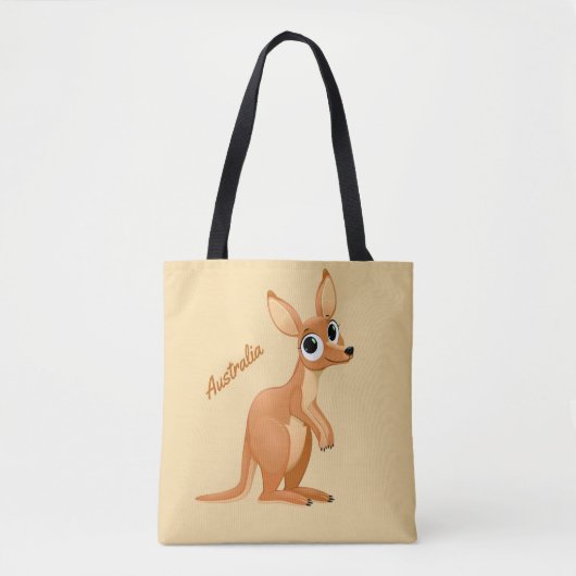 Aangepaste teksttassen voor Cute Kangaroo Tote Bag (Voorkant)
