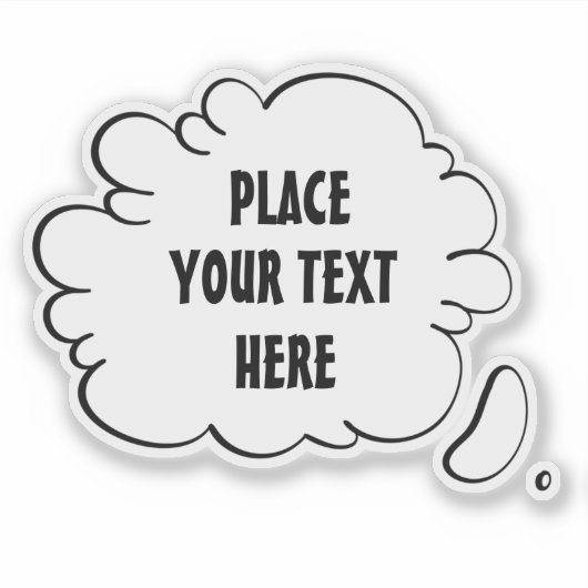 Aangepaste teksttekstteksttekstballon sticker (Voorkant)