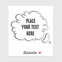 Aangepaste teksttekstteksttekstballon sticker