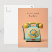 Aangepaste tekstterugzendtelefoon briefkaart (Voorkant / Achterkant)