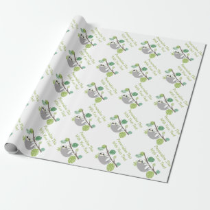 Aangepaste tekstventilator voor het hangen van sle cadeaupapier