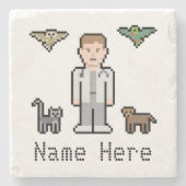 Aangepaste tekstversie stenen onderzetter (Voorkant)