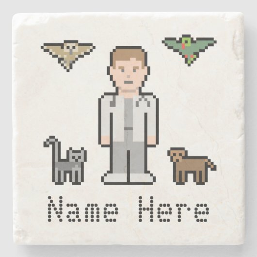 Aangepaste tekstversie stenen onderzetter (Voorkant)