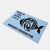 Aangepaste tekstvissen deurmat (Schuin)