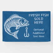 Aangepaste tekstvissen spandoek (Horizontaal)