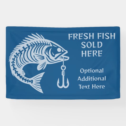 Aangepaste tekstvissen spandoek (Horizontaal)