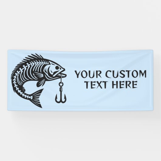 Aangepaste tekstvissen spandoek (Horizontaal)