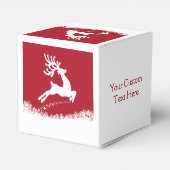 Aangepaste tekstvoorkeuren voor springen Reindeer Bedankdoosjes (Achterkant)