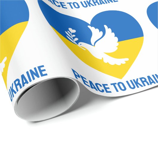 Aangepaste tekstvrede voor Oekraïne Cadeaupapier (Rol Hoek)